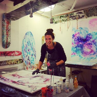 Julia Hauck - Künstlerin bei der Arbeit | © Julia Hauck