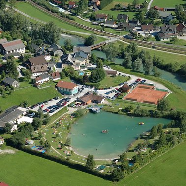 Freizeitsee Aich von oben | © TVB Haus-Aich-Gössenberg