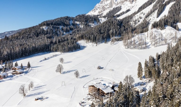 Luftaufnahme vom Feistererlift.