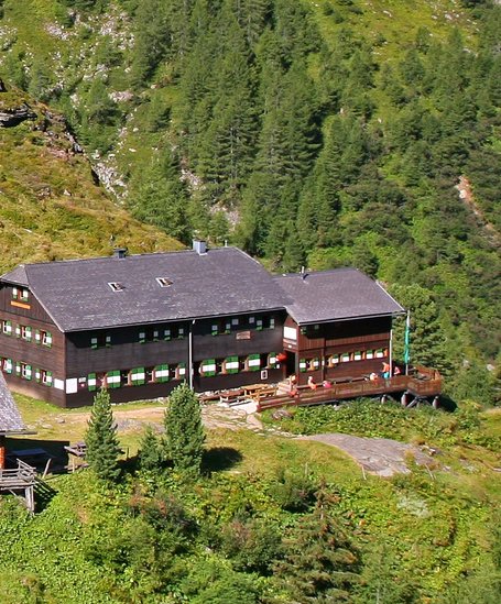 View of the Preintaler Hut