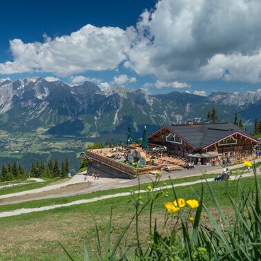 Die Schafalm im Sommer umgeben von vielen Menschen | © Harald Steiner