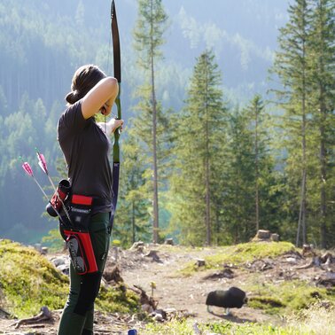 Bogenschießen auf der Bogen Ranch Bruno | © Julia Perhab