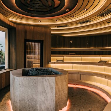 Dachstein Sauna in unserem Wellnessbereich | © Hotel Schwaigerhof Schladming / Anja Koppitsch