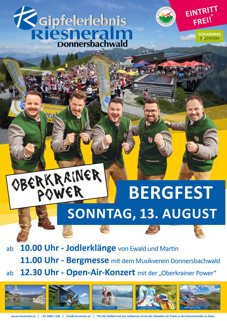 Plakat Bergfest | © Riesneralm