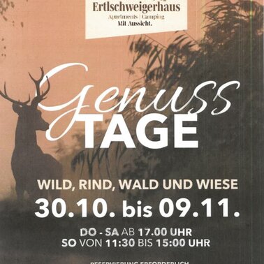 Genuss Tage Ertlschweigerhaus 