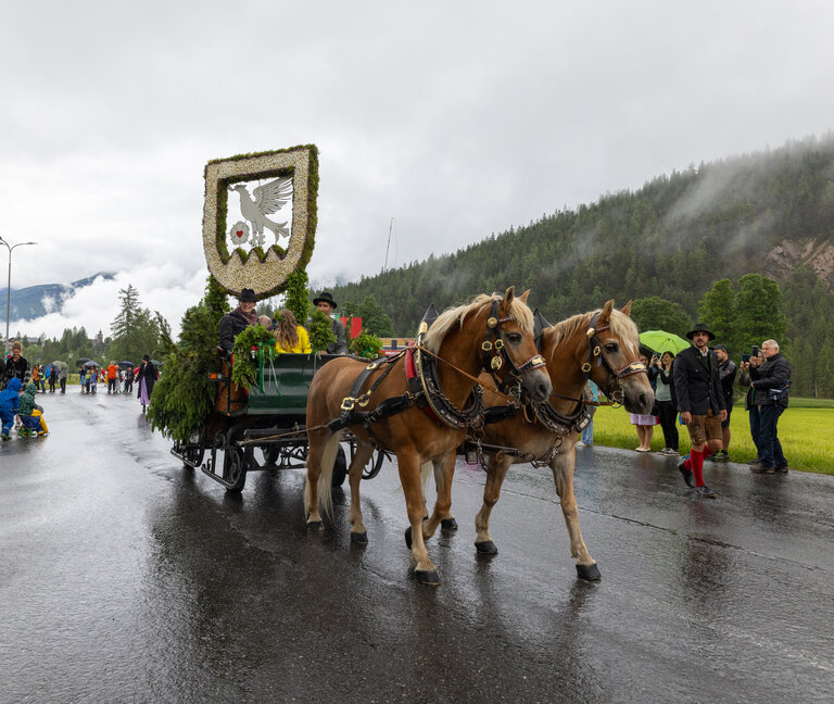 Blumenfigur Wappen auf Kutsche | © Michael Simonlehner