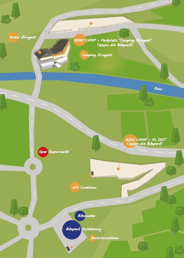 Map of the Bikepark Schladming