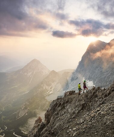 View of two climbers at Dachstein | © Peter Burgstaller