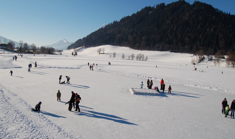 Iceskating on the lake
