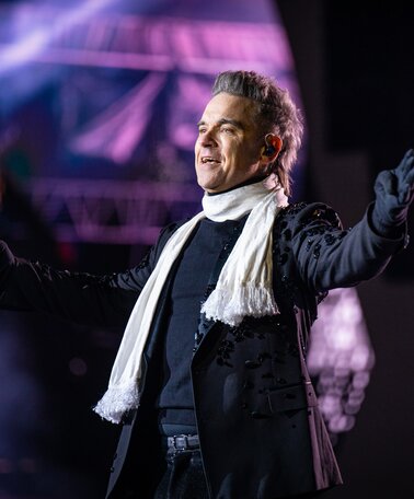 Robbie Williams beim Ski Opening 2023 in Schladming | © Sabrina Vanray
