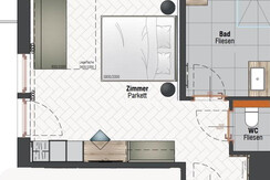 Hotel Jagdhaus - Junior Suite - Grundriss