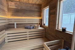 Sauna mit Altholz