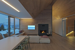 Alpenlodge TV Couch Kamin