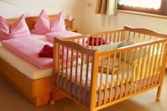 Baby bed available on request