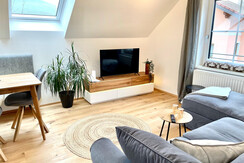 Wohnraum mit Schlafcouch