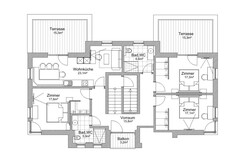 Grundriss Appartement Xaver