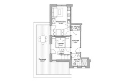 Grundriss Appartement Lini