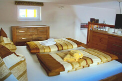 Schlafbereich in der Galerie