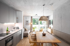 BASE 2.04 | offener wohn- und essbereich mit küche