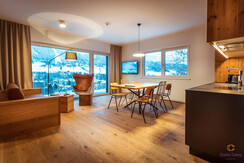 Eat-in kitchen with fantastic mountain view