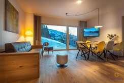 Living room with view to Schladming
