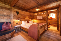 Wohn-Schlafbereich im Bergchalet Brandalm