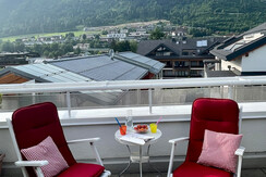 Terrace with sunbeds