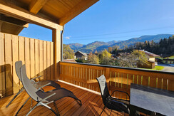 Balkon mit Ausblick auf den Hauser Kaibling