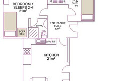 Ap. Dachstein Grundrisse (mit 2 Schlafzimmer)