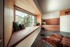 Large living room with cosy seating area