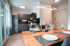 A kitchen to fall in love  with terrace access