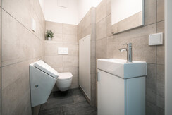 Separate WC with urinal