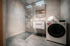 Bathroom with washing machine