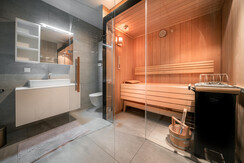 Bathroom with private sauna