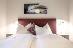 Bedroom 3 with double bed and TV