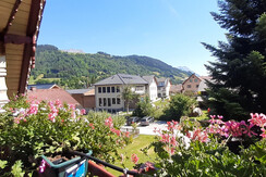 Blick ins Dorf vom Ferienhaus Tschernitz