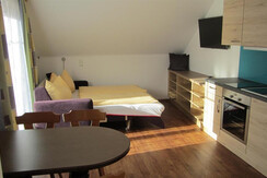Wohnküche mit Doppelschlafsofa
