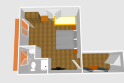 Grundriss Zimmer (3. Schlafraum)