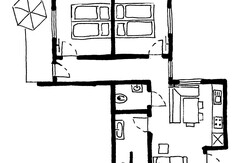Grundriss Berg und Wald