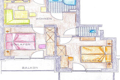 Familienzimmer Deluxe Grundriß