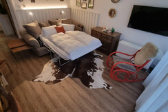 sofabed in large room 