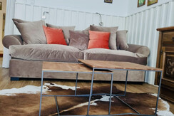 Sofa with coffee table