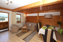 Wohnraum im Appartement Silberdistel