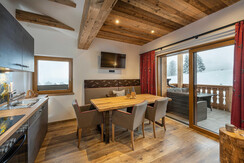 Wohnküche Terrasse Hoamelig