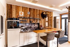 Kitchen with dishwasher and oven