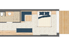 Floor plan standard room Hotel Planai