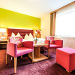 Photo of Family room, shower or bath, toilet