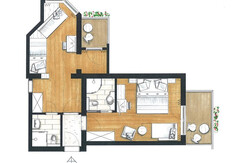 Familienzimmer Rohrmoos Beispiel Grundriss 2