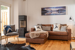 sitting at the fireplace and enjoying your vacation