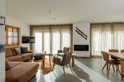 Living room flooded with light